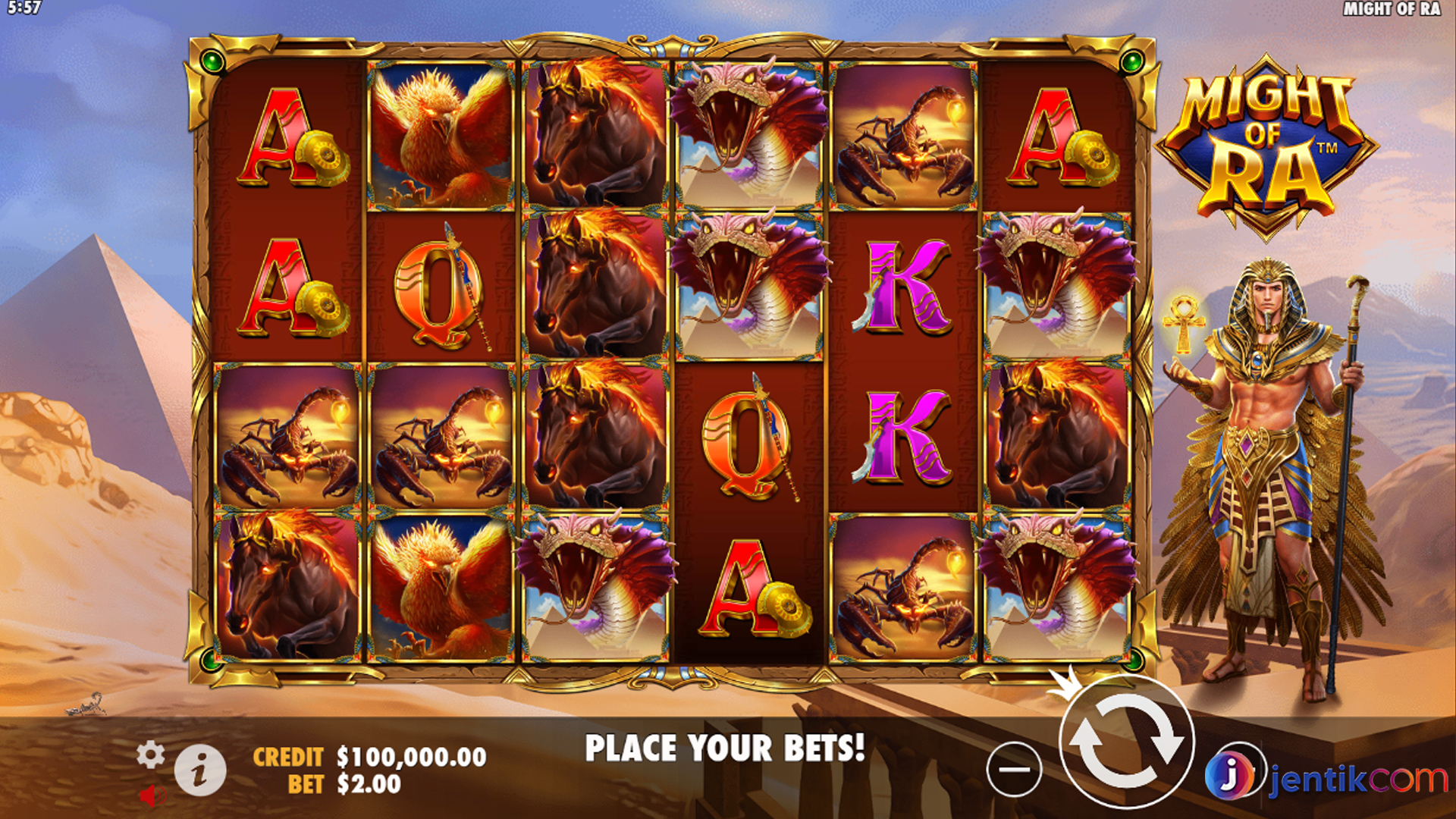 Slot Might of Ra: Ganda Multiplier Menuju Jackpot Besar